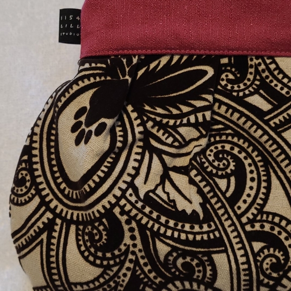 ❤SALE 2 FOR 30❤1154 Lill Studio clutch one of a kind pink black - Picture 6 of 7